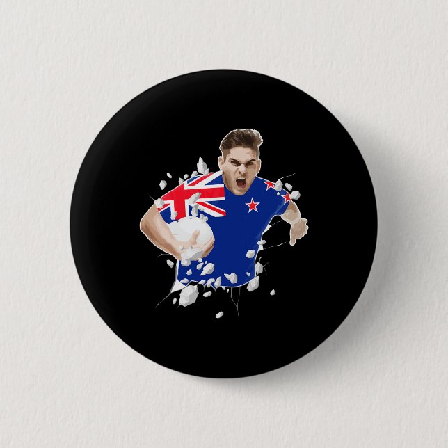 New Zealand Rugby Jersey 2021 New Zealand Rugby  Button (Vorderseite)