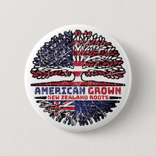 New Zealand USA USA United Staaten Tree Button