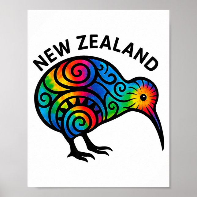 New Zealand Vacation, New Zealand Souvenirs, Kiwi  Poster (Vorne)