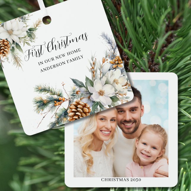 New Zuhause Foto Erstes Weihnachtsgeschenk Ornament Aus Metall (Von Creator hochgeladen)