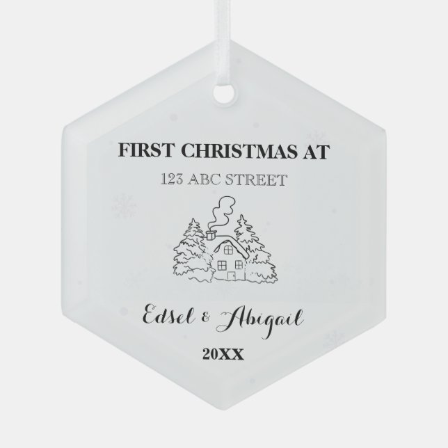 New Zuhause Ornament - Personalisierter neuer Zuha (Vorderseite)