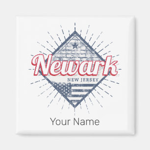 Newark City New Jersey United Staaten Vintag USA Magnet