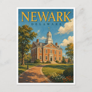 Newark Delaware Old College GeoSaga Postkarte