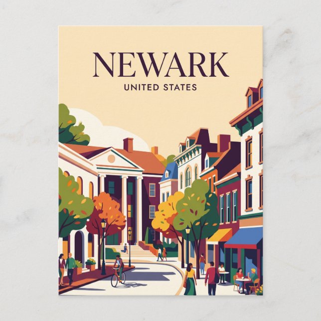 Newark Delaware Postkarte (Vorderseite)