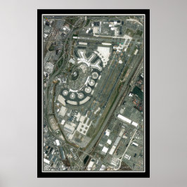 Newark Liberty Intl Airport Satellite Karte Poster