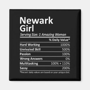 Newark Mädchen Nj New Jersey Lustige Stadt Heimat Magnet