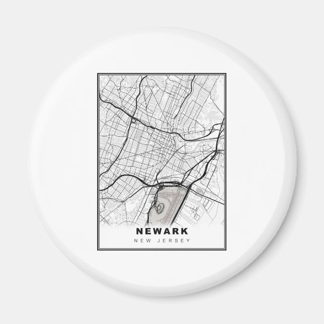 Newark Map Magnet (Vorne)