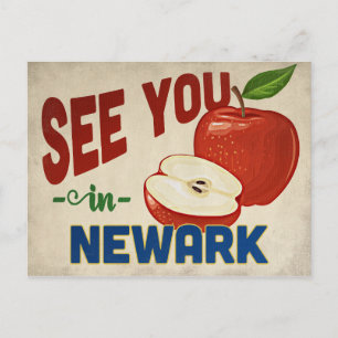 Newark New Jersey Apple - Vintage Travel Postkarte