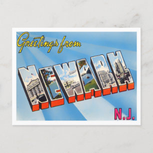 Newark, New Jersey Big Letters Postcard Postkarte