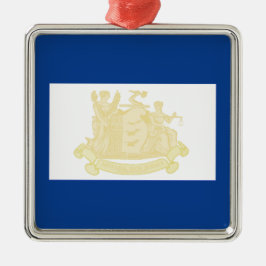 Newark (New Jersey) City Flag Ornament Aus Metall