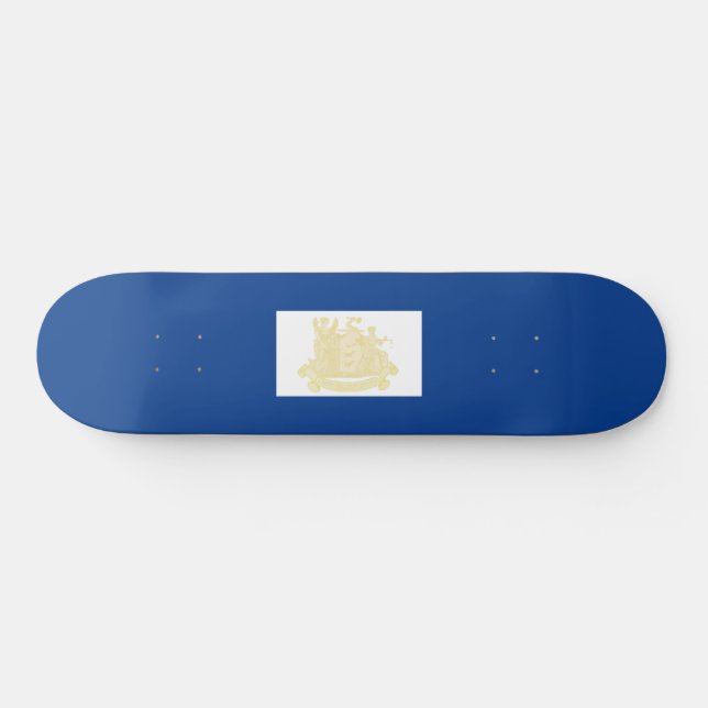 Newark (New Jersey) City Flag Skateboard (Horizontal)