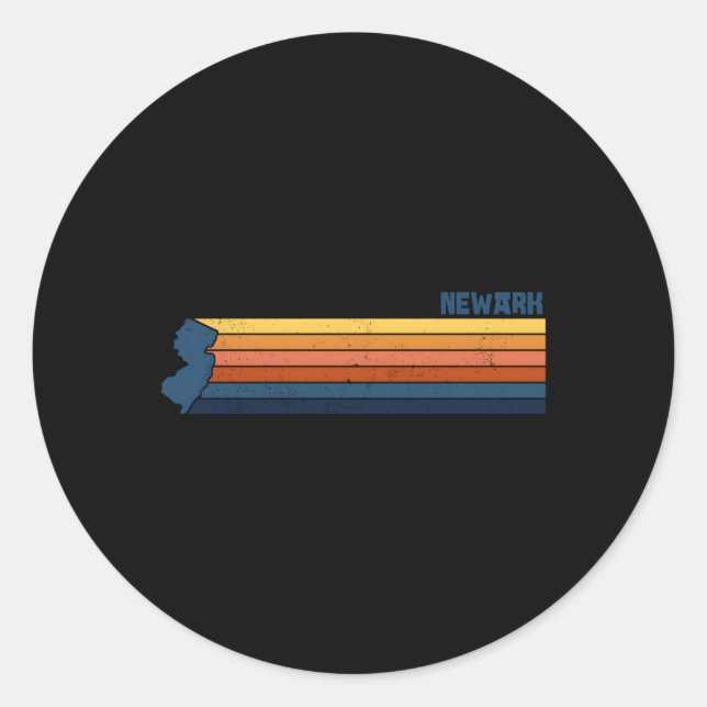 Newark New Jersey City Runder Aufkleber (Vorderseite)