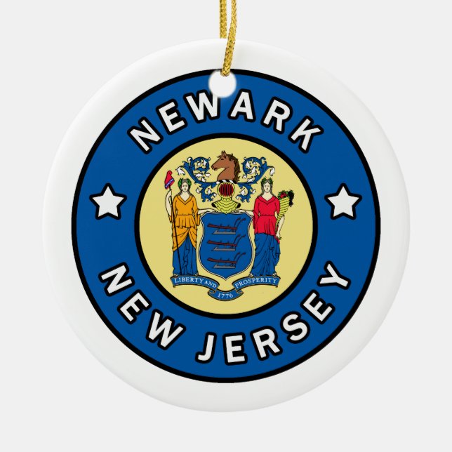Newark New Jersey Keramik Ornament (Vorne)