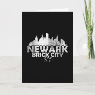 Newark New Jersey Nj Brick City Skyline  Karte
