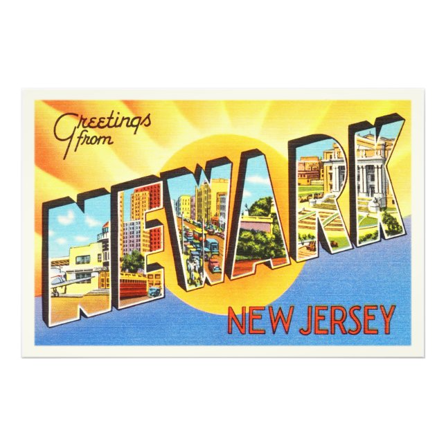 Newark New Jersey NJ Vintage Travel Postcard- Fotodruck (Vorne)