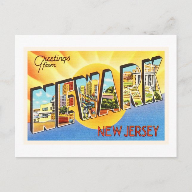 Newark New Jersey NJ Vintage Travel Postcard- Postkarte (Vorderseite)