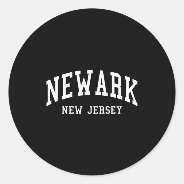 Newark - New Jersey - Throwback Design - Clic  Runder Aufkleber (Vorderseite)