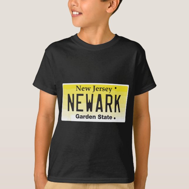 Newark NJ New Jersey Nummernschildkröte T-Shirt (Vorderseite)