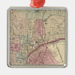 Newark, NJ Silbernes Ornament