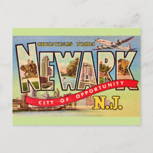 Newark NJ Vintage Postkarte