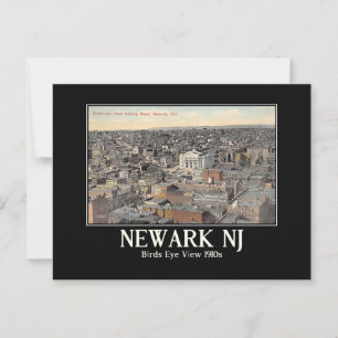 Newark NJ Vogelperspektive, 1910er Jahre Vintage-I Postkarte