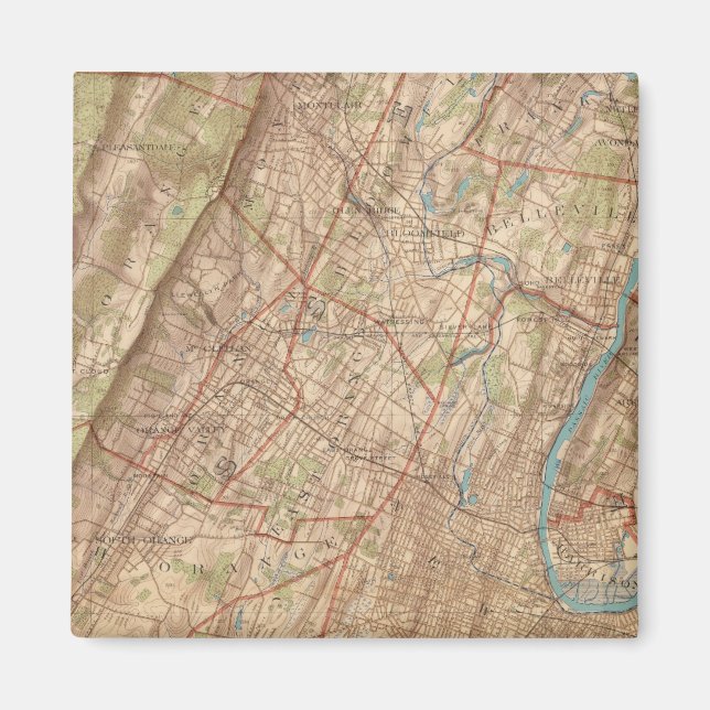 Newark und Elizabeth, New Jersey Magnet (Vorne)