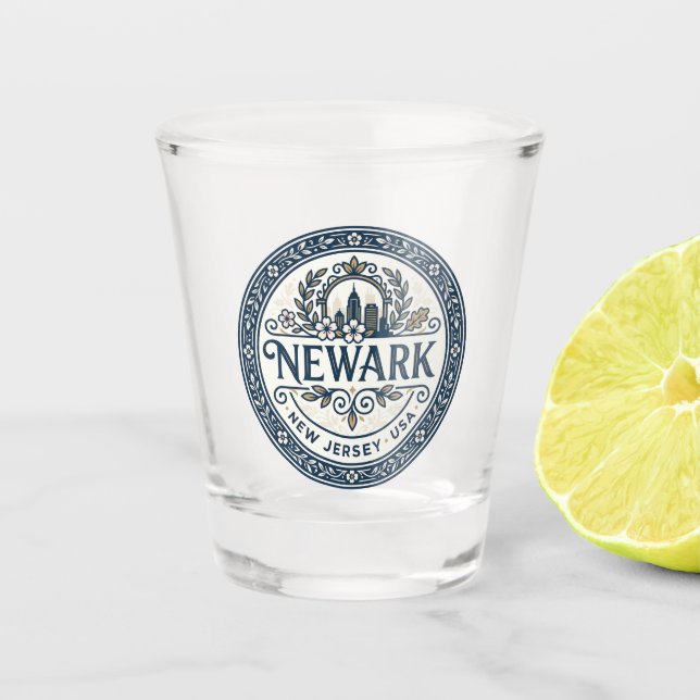 Newark USA Schnapsglas (Vorderseite)