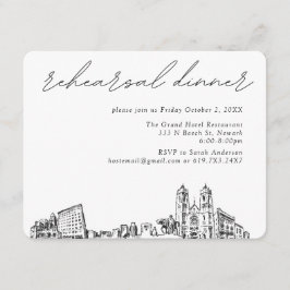 Newark Wedding Elegante Probe Dinner Begleitkarte