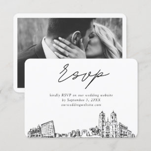Newark Wedding Minimalistisch Sketch UAWG Begleitkarte