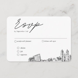 Newark Wedding Traditional UAWG Meal Option Begleitkarte