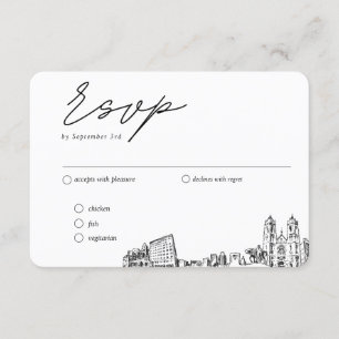 Newark Wedding Traditional UAWG Meal Option Begleitkarte