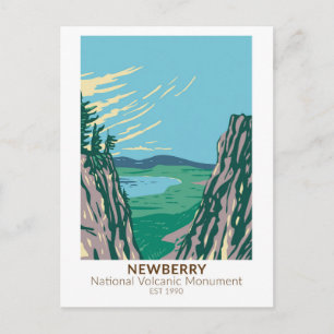 Newberry National Volcanic Monument Oregon Vintage Postkarte
