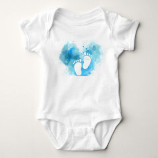 Newborn baby footprint design  strampler