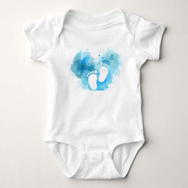 Newborn baby footprint design  strampler (Vorderseite)