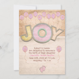 Newborn Baby Girl Ankündigung