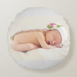 NEWBORN SLEEPING BABY PILLOW RUNDES KISSEN
