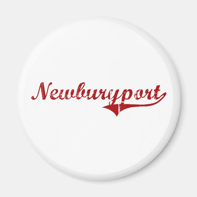 Newburyport Massachusetts Classic Design Magnet (Vorne)
