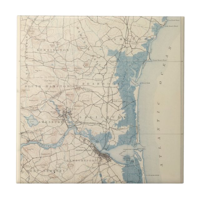 Newburyport, Massachusetts Fliese (Vorderseite)