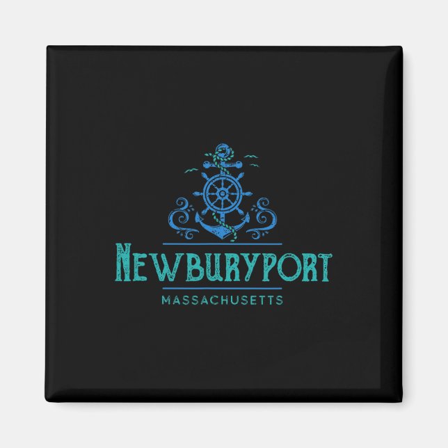 Newburyport Massachusetts Nautical Design  Magnet (Vorne)
