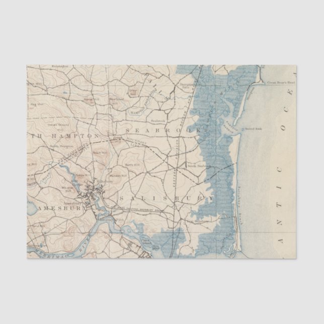 Newburyport, Massachusetts Seidenpapier (Vorderseite)