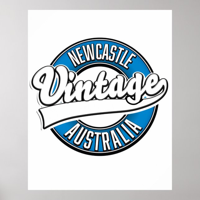 Newcastle australia Vintages Logo Poster (Vorne)