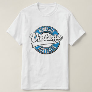 Newcastle Australien Vintage-Style-Logo T-Shirt