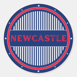 Newcastle City Pride Emblem – Australische Identit Runder Aufkleber