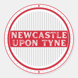 Newcastle City Pride Emblem – English Identity Runder Aufkleber