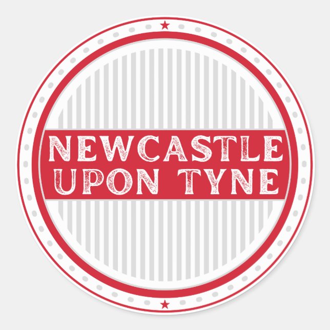 Newcastle City Pride Emblem – English Identity Runder Aufkleber (Vorderseite)