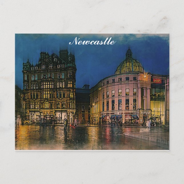Newcastle England Artistic Postkarte (Vorderseite)
