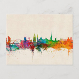 Newcastle England Skyline Postkarte