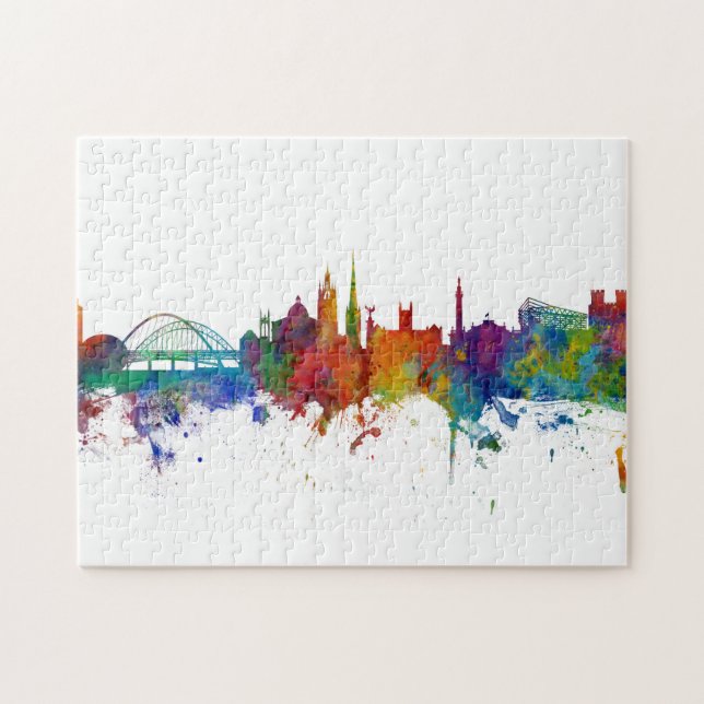 Newcastle England Skyline Puzzle (Horizontal)