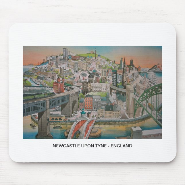 Newcastle nach Tyne, England-Mausunterlage Mousepad (Vorne)