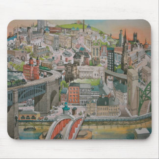Newcastle nach Tyne im Laufe der Jahre Mousepad